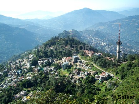Gangtok city view fom Ganesh Tok
